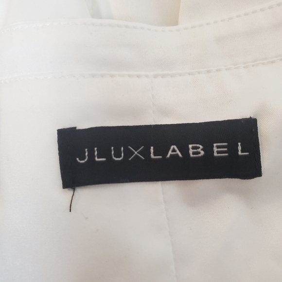 Jluxlabel Satin Feel Deep Plunge Sinclair Jumpsuit White Size Small - Picture 7 of 16